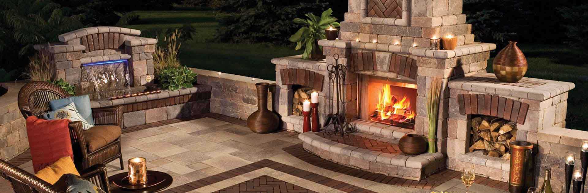 Hardscaping Custom Outdoor Fireplace